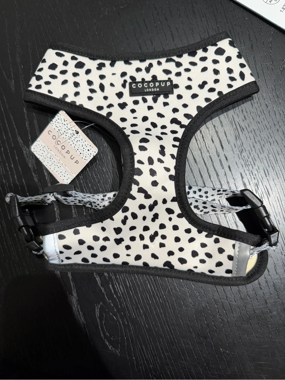 Cocopup London Black & White Spot Dog Harness